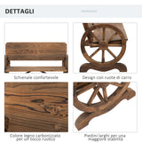 easycomfort easycomfort panca da giardino 2 posti con schienale alto in legno di abete 114x58x80 cm marrone