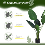 easycomfort easycomfort pianta artificiale uccello del paradiso alta 120cm con vaso per interni ed esterni