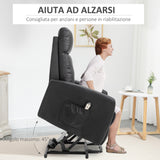 easycomfort easycomfort poltrona elettrica alzapersona 45 poltrona relax elettrica reclinabile a 145 con telecomando e poggiapiedi in pelle pu nero 67x95x105 cm ean 8054144135540