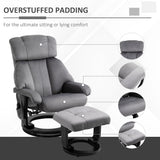 easycomfort easycomfort poltrona massaggiante reclinabile con poggiapiedi e telecomando in finta pelle pu 76x80x102 cm grigio