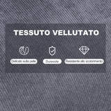 easycomfort easycomfort poltrona relax reclinabile con pouf poggiapiedi in velluto a costine grigio