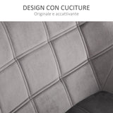easycomfort easycomfort poltroncina stile nordico in legno ed effetto velluto grigio per soggiorno o ufficio 67x61 5x71 cm