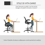 easycomfort easycomfort sedia da ufficio traspirante ad altezza regolabile con braccioli ribaltabili 64x60x106 126 cm nera