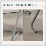 easycomfort easycomfort sedia moderna con braccioli e schienale imbottiti in tessuto effetto lino e acciaio 63x69x75 cm grigio