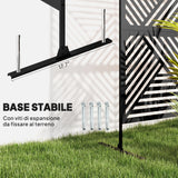 easycomfort easycomfort separe divisorio da esterno decorativo e traliccio per rampicanti 122x45x198 cm nero