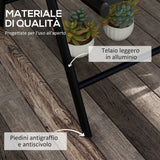 easycomfort easycomfort set 2 sedie pieghevoli con schienale reclinabile e poggiatesta in alluminio e poliestere 54x67x108 cm nero