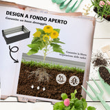 easycomfort easycomfort set di 2 letti per orto rialzato con fondo aperto in acciaio galvanizzato 100x60x30cm grigio