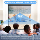 easycomfort easycomfort telo per proiettore 99 rapporto 11 fissaggio a muro e soffitto per casa e ufficio bianco