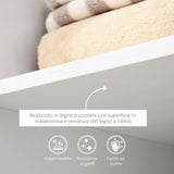 easycomfort easycomforte armadio guardaroba con ruote in legno bianco 80x40x128cm