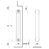 radiatore termosifone in alluminio fondital garda s90 da 3 a 6 elementi interasse 2000 mm