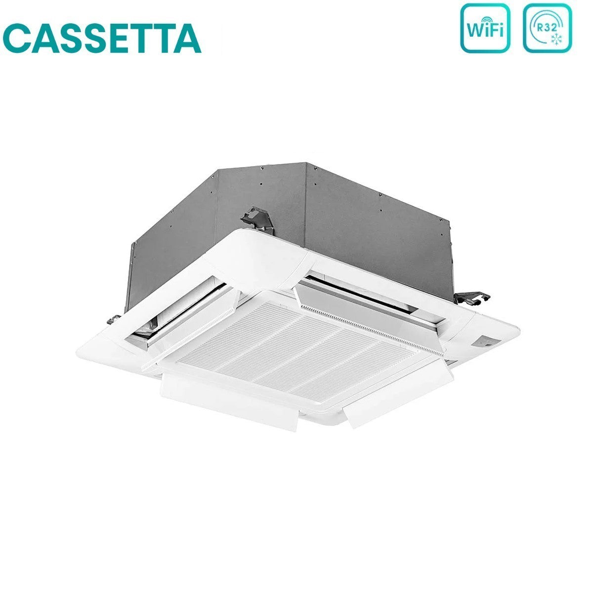 climatizzatore condizionatore hisense dual split a cassetta 18_18 con 3amw72u4rfa r 32 18000_18000