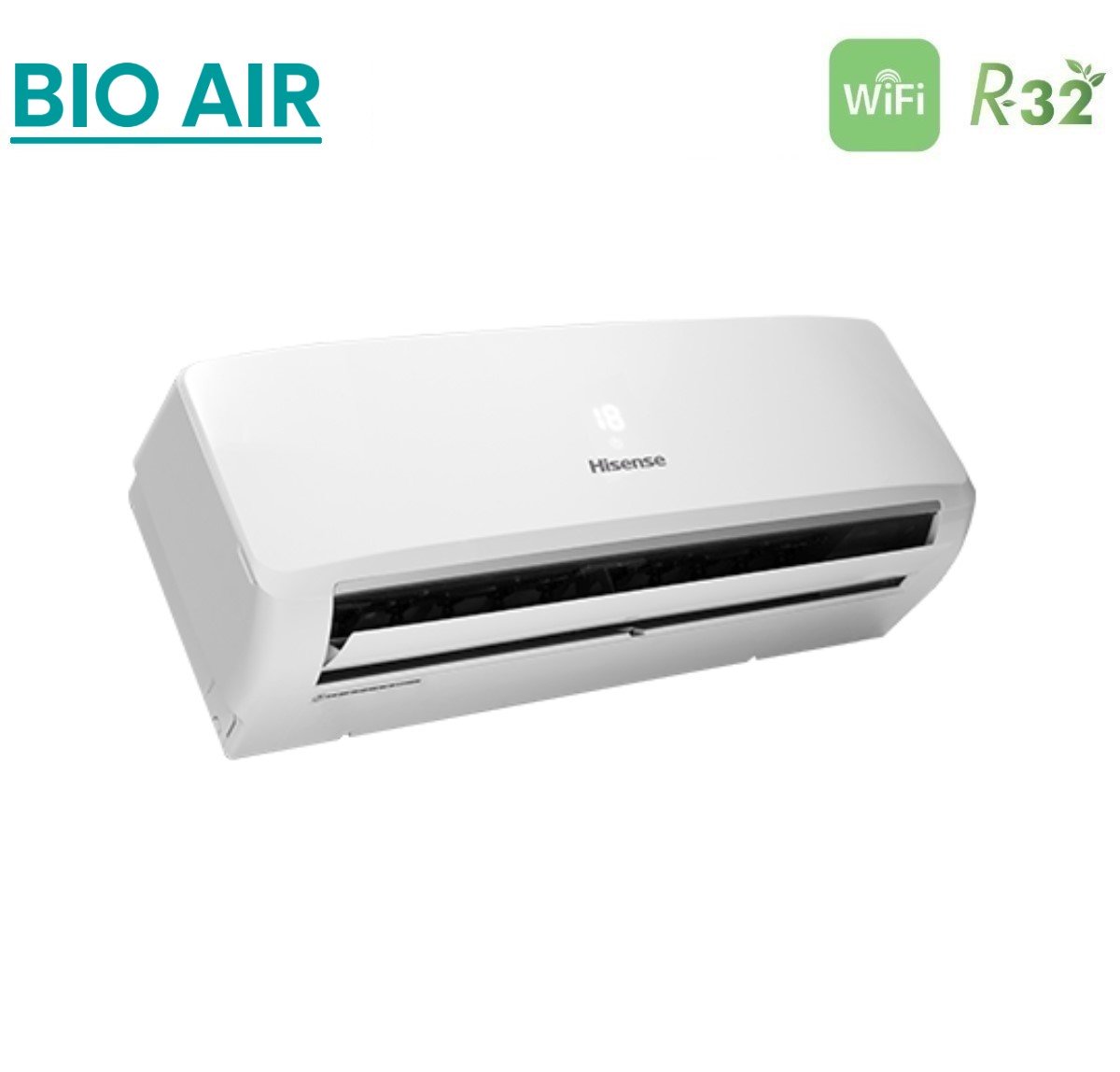 climatizzatore condizionatore hisense dual split inverter serie bio air 12_12 con 2amw52u4rxc r 32 wi fi integrato 12000_12000