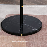 easycomfort easycomfort appendiabiti da terra con 8 ganci struttura in acciaio con base in marmo 35x35x170cm nero