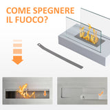 easycomfort easycomfort camino a bioetanolo da tavolo 830 w bruciatori senza residui inodore in acciaio inox con vetro 35x18x21 cm bianco ean 8054111844123