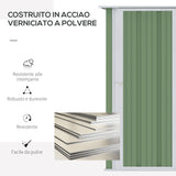 easycomfort easycomfort casetta porta attrezzi capanno in acciaio impermeabile 142x84x189cm