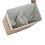 easycomfort easycomfort cesta portabiancheria in bambu con coperchio e fodera rimovibile 52 x 32 x 63cm