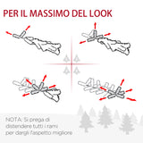 easycomfort easycomfort decorazioni natalizie set 4 pezzi con 2 alberelli di natale 40x90 cm ghirlanda natalizia e corona di natale