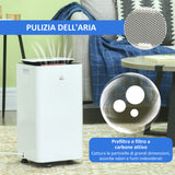 easycomfort easycomfort deumidificatore da 12l in abs con 5 modalita 2 velocita e timer da 24h 25x25x50 5 cm bianco e nero