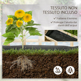 easycomfort easycomfort fioriera da esterno a 3 livelli con grigliato in legno di abete e tessuto non tessuto 95x95x110 cm
