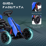 easycomfort easycomfort go kart a pedali per bambini 3 8 anni con sedile regolabile e ruote in eva 100x58x58 5 cm blu