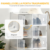 easycomfort easycomfort mobile scarpiera modulare salvaspazio 8 cubi 28x36x21 cm in plastica pp bianco