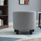 easycomfort easycomfort poltrona moderna imbottita con seduta profonda poltroncina da camera e soggiorno 75x72x74cm grigio
