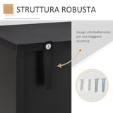 easycomfort easycomfort scarpiera salvaspazio regolabile mobile portascarpe con 8 scomparti legno 80 x 24 x 120cm nero ean 8054111844451