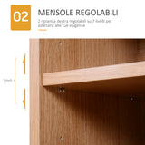 easycomfort easycomfort scarpiera slim da parete mobile multiuso con 2 ante e ripiani regolabili per camera da letto e ingresso in legno 80x32x91cm ean 8054144130194