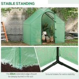 easycomfort easycomfort serra da giardino con porta a cerniera e presa daria 4 funi e paletti inclusi 180x100x168 cm verde