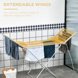easycomfort easycomfort stendino elettrico riscaldato con ali pieghevole salvaspazio in lega di alluminio 144x53x91cm argento