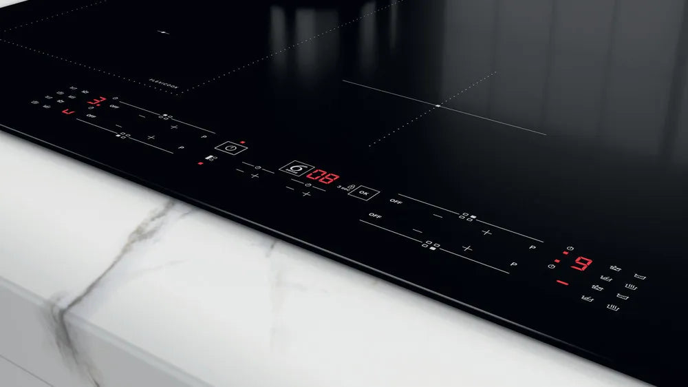 piano cottura a induzione whirlpool wlb2977ne 4 fuochi in vetro nero lxp 77x54 flexicook booster wl b2977 ne 38254