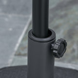 easycomfort easycomfort base per ombrellone rotonda 55cm in plastica da 30kg per pali da 38 48mm nero