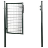 easycomfort easycomfort cancello da giardino in acciaio con serratura e 3 chiavi 97x150cm verde