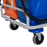 easycomfort easycomfort carrello per pulizie professionale multiuso con 4 secchi rotelle borsa di tela 118 73 103cm ean 8055776915579