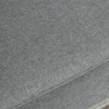 easycomfort easycomfort divano 2 posti moderno in tessuto senza braccioli divanetto da salotto con gambe in legno 117x56 5x77 cm grigio chiaro