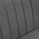 easycomfort easycomfort divano 2 posti moderno in tessuto senza braccioli divanetto da salotto con gambe in legno 117x56 5x77 cm grigio scuro