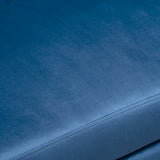 easycomfort easycomfort divano letto angolare 3 posti effetto velluto e chaise longue con contenitore 232x141x85cm blu