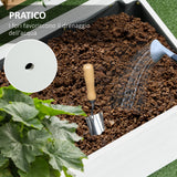 easycomfort easycomfort fioriera verticale con 4 ruote e traliccio per piante rampicanti in legno 76x30x155cm bianco