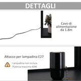 easycomfort easycomfort lampada lampadina da terra salvaspazio con ripiani durevole cotone mdf 26 x 26 x 160 cm nero bianco ean 8054111842280