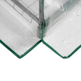 easycomfort easycomfort mini serra da giardino e terrazza per piante a 5 ripiani in acciaio con copertura in pvc 69x49x193 cm verde