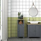 easycomfort easycomfort mobile bagno salvaspazio con armadietto e ripiano aperto in legno 32x30x80cm grigio