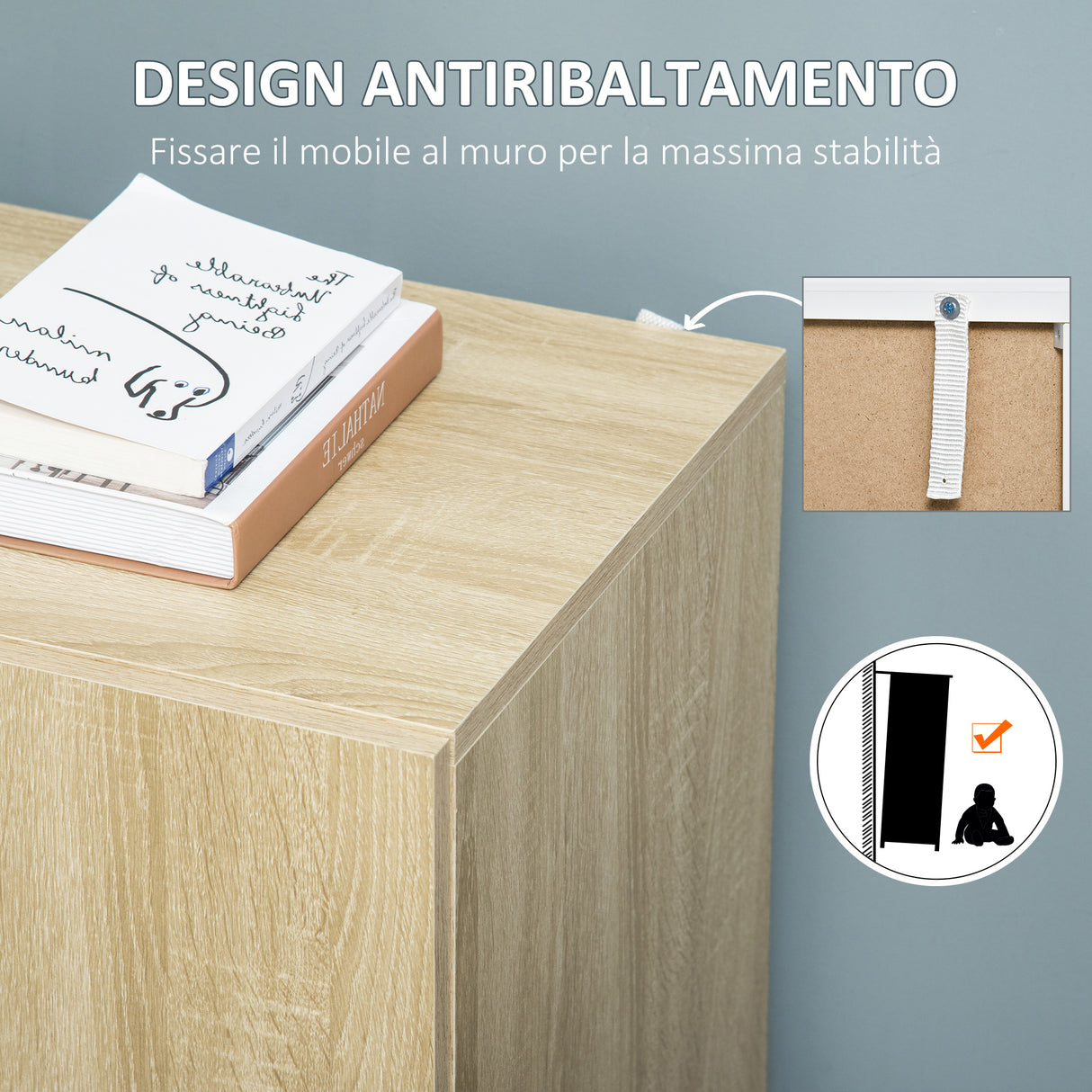 easycomfort easycomfort mobiletto multiuso a 2 ante mobiletto soggiorno o ufficio in legno con maniglie in alluminio 70x39x70cm