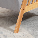easycomfort easycomfort poltrona moderna con rivestimento vellutato e struttura in legno 68x75x78cm grigio