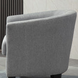 easycomfort easycomfort poltrona moderna imbottita con seduta profonda poltroncina da camera e soggiorno 75x72x74cm grigio