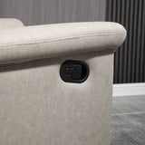 easycomfort easycomfort poltrona reclinabile manualmente 135 con poggiapiedi poggiatesta e braccioli imbottiti 78x96x102 cm grigio