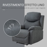 easycomfort easycomfort poltrona relax manuale ergonomica in tessuto poltrona reclinabile a 150 e poggiapiedi per casa e ufficio 93x88x102cm grigio scuro ean 8055776913636