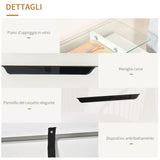 easycomfort easycomfort scarpiera moderna con 2 cassetti per 16 scarpe scarpiera a ribalta con mensola regolabile e ripiano in vetro 89x23x96cm bianco lucido