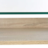 easycomfort easycomfort scrivania da computer di design con piano in vetro temperato di 9mm e telaio in legno e acciaio per casa ufficio ean 8055776910307