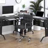 easycomfort easycomfort sedia da ufficio ergonomica in pelle pu nero sedia da studio con 5 ruote girevoli imbottitura e altezza regolabile 52 5x54x84 99cm ean 8054144135267