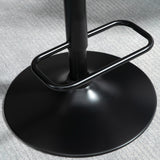 easycomfort easycomfort set 2 sgabelli da bar girevoli ad altezza regolabile per cucina e soggiorno 47 5x50x93 5 116 cm nero e noce